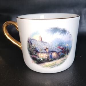 Thomas Kinkade Coffee Mug Cup Moonlight Cottage Teleflora
